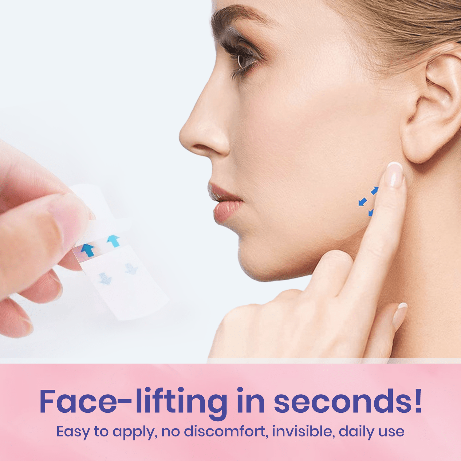 Invisilift | temporary face tape for a smoother look